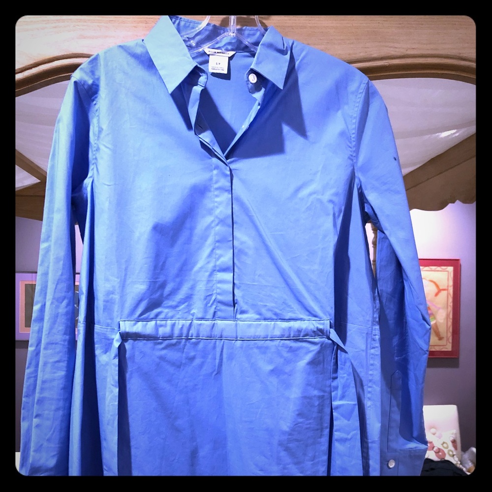 Blue button down collared shirt with tie (unworn)